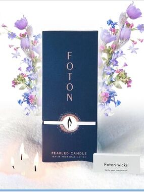 Pearled Candle - Navy Blue